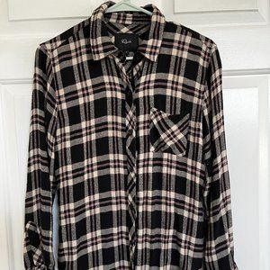 Rails Women’s Flannel Plaid Shirt Cozy Soft Outdoors Button Up size Small